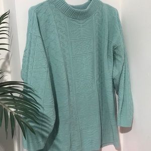 Teal pull up sweater